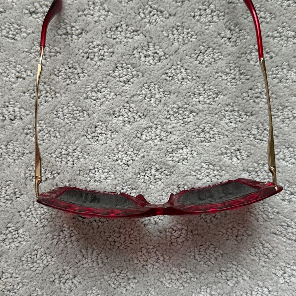 Dolce & Gabbana Red Faceted Square Sunglasses - Picture 4 of 5
